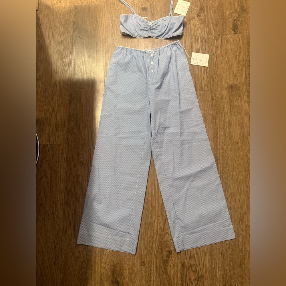 NIA Zed Bralette & Adnan Pant 2 Set in Marine Blue Size S NWT - Picture 9 of 9